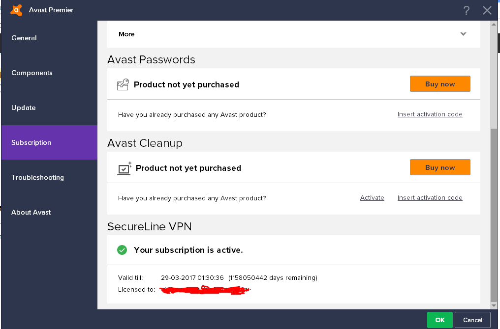 Avast vpn secureline license key
